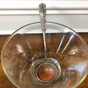Vintage silver plated copper ladle
